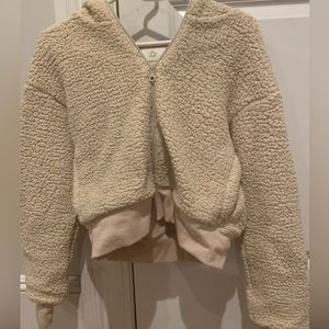 Aerie Zip up cute and fuzzy hoodie